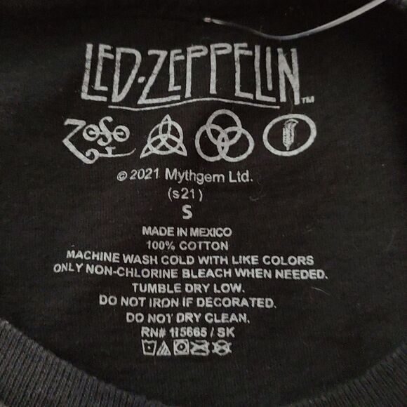 Led Zeppelin United State of America 1977 black tee tshirt Sz S - Picture 4 of 4
